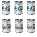 Koeratoidukomplekt Wolf of Wilderness Junior, 6 x 400 g