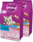 Kuivtoit kassidele WHISKAS tuunikalaga, 2 x 1,4 kg