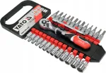 Yato 1/4" padrunv&otilde;tmete komplekt lisadega, 4-14 mm, 28 osa
