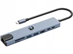 USB-C &uuml;henduse jaotur HAWK HW-HUB801, 8-&uuml;hes