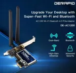 Traadita v&otilde;rgukaart PCIe, Wi-Fi 2.4G/5G, Bluetooth 4.0, AC1200