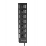 USB jagaja JDL-A7, 7 USB 2.0 pesa, eraldi l&uuml;litid, indikaatorid
