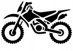 Auto kleebis MOTORCYCLE CROSS, 12 x 19,5 cm, l&auml;bipaistev taust