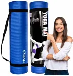 Spordimatt NBR, 186 x 61 cm, 1 cm paksune, libisemiskindel, sinine