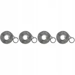 Roostevabast terasest mustad koera kaelarihmad, 4 tk