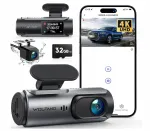 Autokaamera WD03 4K WiFi, tagakaamera ja 32 GB kaardiga