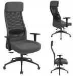 Ergonoomiline m&auml;ngu- ja kontoritool kangakattega, p&ouml;&ouml;ratav