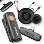 Juhtmevaba mikrofon Hohem Lavalier Mic-01 (1 saatja, 1 vastuv&otilde;tja), must, Lightning