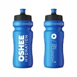 Spordipudel OSHEE Hydration helesinine 600 ml, BPA ja DEHP vaba