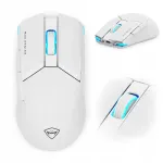 Machenike M7 Pro juhtmevaba m&auml;nguhiir, 26000 DPI, RGB, valge