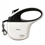 Automaatne rihm Flexi One S, 5 m, kuni 15 kg, valge-must