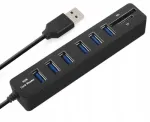 USB jagaja 6 pesaga ja SD/TF kaardi lugejaga