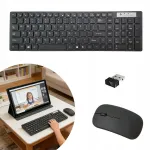 Ergonomiline traadita klaviatuuri ja hiire komplekt, must, USB