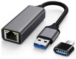 USB 3.0 v&otilde;rgukaart RJ45 (1000 Mb/s) ja USB-C adapteriga