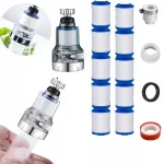 Kraanivee filter p&ouml;&ouml;rleva otsikuga, eemaldab saasteained ja metallid, komplektis 10 filtrit