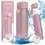 Wessper B2 Tritan 1000 ml roosa filtriga joogipudel, Actitex plaat