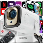 Kaasaskantav Android TV WiFi 4K projektor nutik&otilde;lariga Full HD