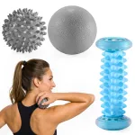 Massaažikomplekt HyperMotion: pallid ja jalarull