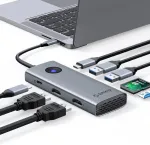 USB-C dokk 8-&uuml;hes 2 HDMI (4K), 100W PD ja kaardi lugejaga