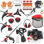 Bensiininiiduk 49 cm&sup3; 6 HP RED TECHNIC RTKS0150 rihmadega, maski ja k&otilde;rvaklappidega