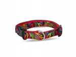 Koera kaelarihm BUBU PETS Picasso mustriga, punane, 20 mm, 35&ndash;54 cm