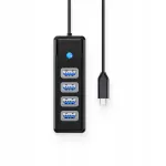 USB-C jagaja 4 USB pistikuga, 1 m, must