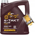 Mootori&otilde;li MANNOL 4-Takt Plus 10W-40, 4 l, 72024, valmistamiskuup&auml;ev 07/2026