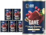 John Dog BERRY LINE koerakonserv metssigaliha ja vaarikatega, 6 x 400 g