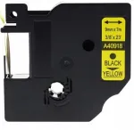 Dymo D1 40918 lint, kollane musta tekstiga, 9 mm x 7 m