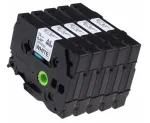 Brother 12 mm TZ-231 liimiribad, valge musta tekstiga, komplekt 5 tk