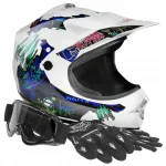 Laste krossi enduro kiiver S prillide ja kindadega