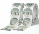 &Uuml;mmargused &bdquo;Thank You&ldquo; kleepsud, dekoratiivsed sildid, 1000 tk