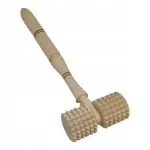 Puidust massaažiseade ravirullidega, 32 cm