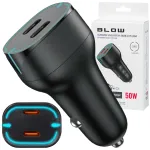 Autolaadija 2x USB-C, PD, QC, 50W
