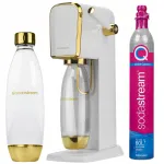 Vee gaseerimise seade SodaStream Art White and Gold koos pudeli ja gaasipatrooniga