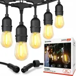 Aia LED valgustusn&ouml;&ouml;r 5 m, 5x LED pirnid E27, veekindel