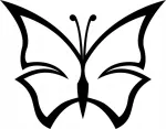Autokleebis &bdquo;BUTTERFLY&ldquo; taustata, h&otilde;imustiilis, 14 x 17,9 cm