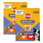 Koerte sn&auml;kid PEDIGREE DENTASTIX keskmise suurusega koertele, 56 tk, kanaliha ja veiseliha