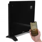 Elektriline klaasist paneelradiaator, 1000 W, must, WiFi-ga