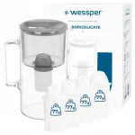 Veefilter kann Wessper D2 borosilikaat 3 l halli v&auml;rvi, viie filtriga
