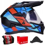 Enduro kiiver LS2 MX702 PIONEER II, punane-sinine