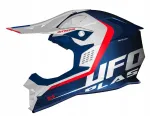 Motokrossi kiiver UFO INTREPID, valge/sinine/punane, ECE 22R06, suurus S