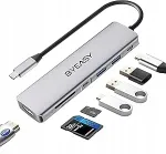 USB-C 7-&uuml;hes BYEASY adapter 4K HDMI-ga