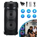 Bluetooth k&otilde;lar LED-valgustuse, mikrofoniga ja kaugjuhtimispuldiga