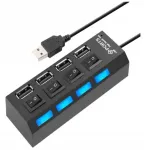 USB jagaja, 4 pesa, aktiivne, kaitsega