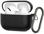Apple AirPods Pro 3 silikoonist korpus konksuga, must