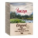 Kuiv kassitoit Purizon Adult Original, erinevad maitsed, 6 x 70 g