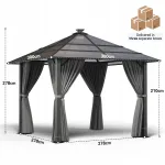 Aiatelk Devoko 3&times;3 m kardinaga ja LED-valgustusega