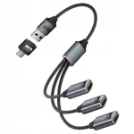 Wireway WW332 USB hub, 3x USB-A, 1x USB-C adapter, 2.0