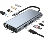 USB-C jagaja 11-in-1 RJ45-ga, andmesideks, sobib MacBookile